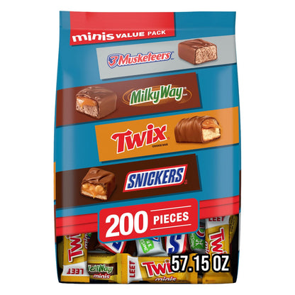 Mars Minis Chocolate Candy 200-count variety pack