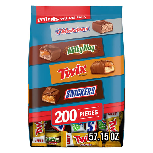 Mars Minis Chocolate Candy 200-count variety pack