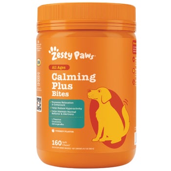 Zesty Paws Calming Plus turkey flavor dog chews 160-count