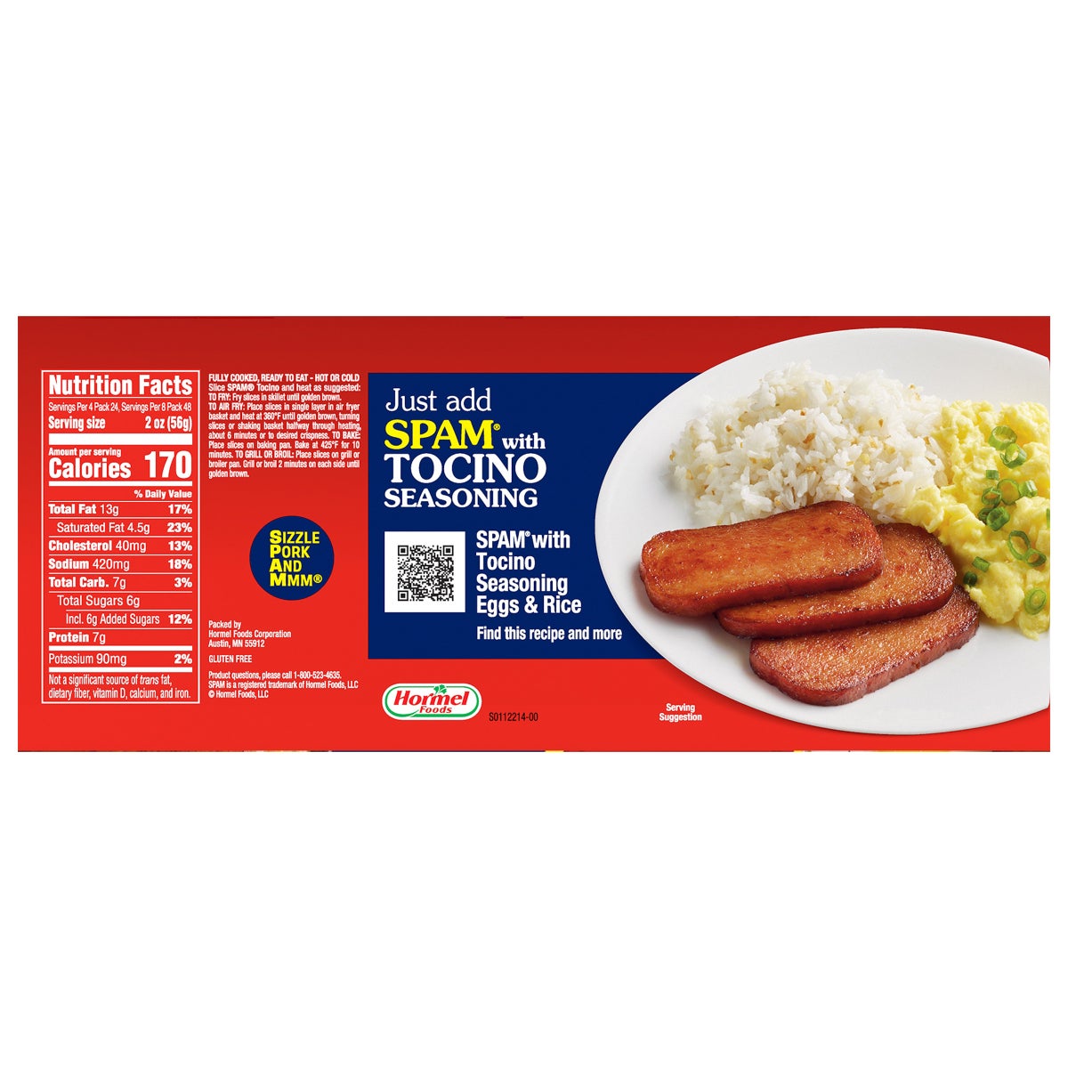 12 oz SPAM Tocino cans for pantry storage