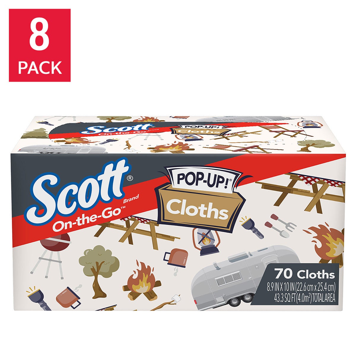 Scott On-The-Go pop-up cloths 8-count pack