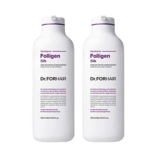 Dr.ForHair Folligen Silk Shampoo 2-pack bottles