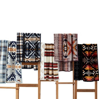 Pendleton Reversible Plush Throw in Opal Vista 50 x 70