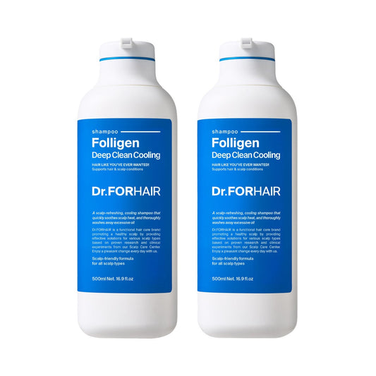 Dr.FORHAIR Folligen deep clean cooling shampoo 2-pack