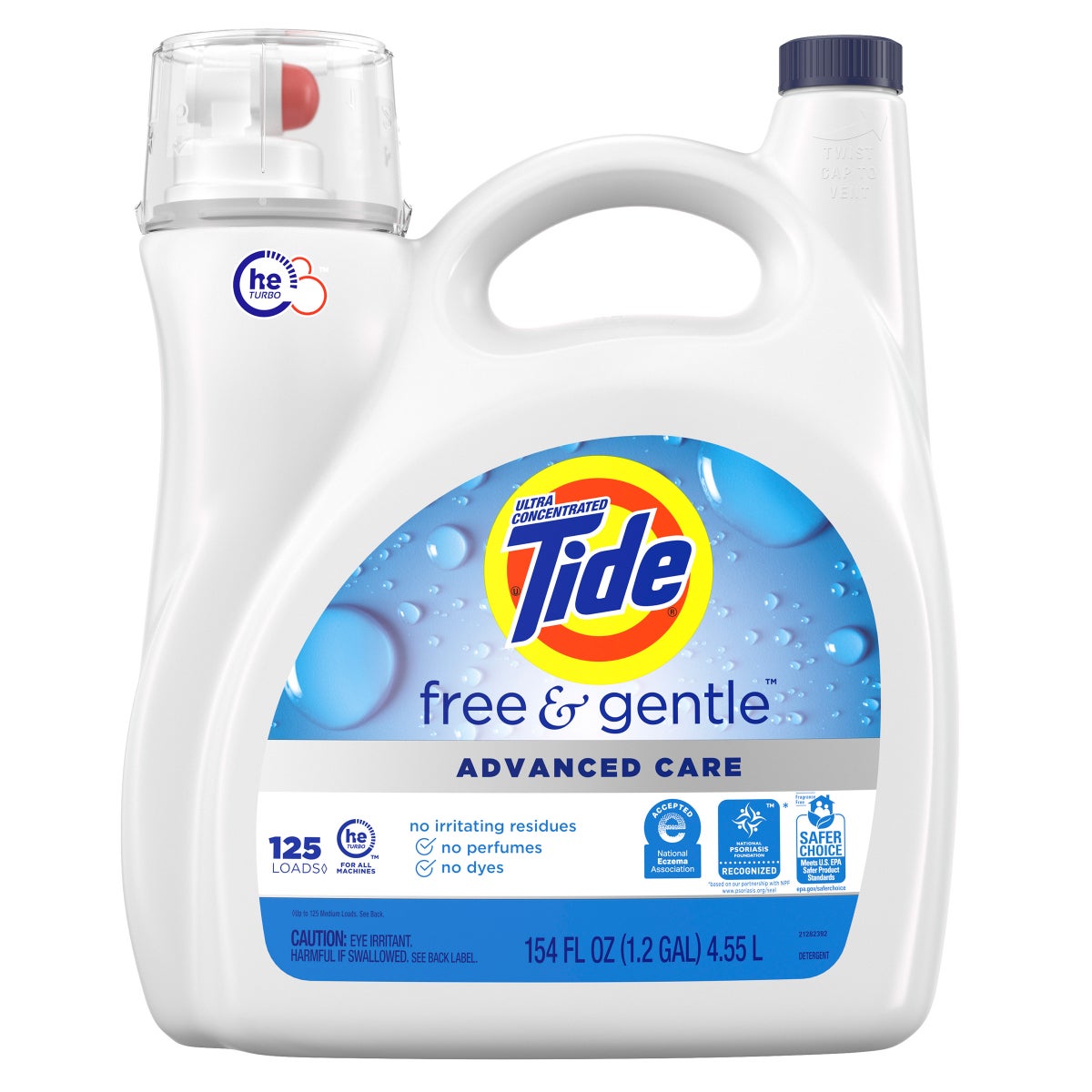 Tide Free & Gentle liquid laundry detergent 125 loads