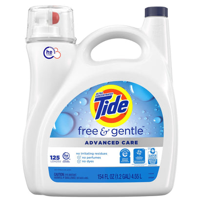 Tide Free & Gentle liquid laundry detergent 125 loads
