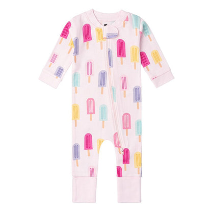 Baby cotton sleepers for sizes 3M to 24M