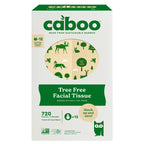Three-ply tree-free facial tissue boxes