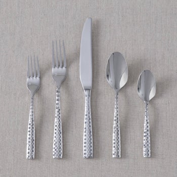 Fortessa Lucca Faceted 20-piece stainless steel flatware set