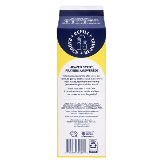 Cleancult dish soap carton with fresh lemon verbena scent
