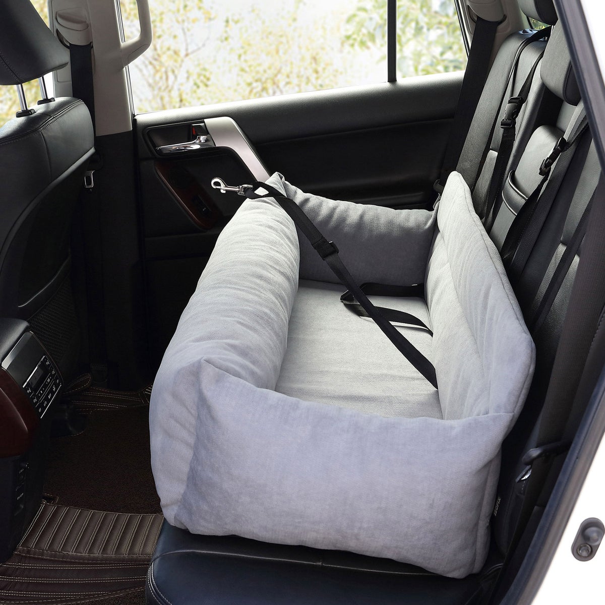 Petnology pet bed with headrest straps