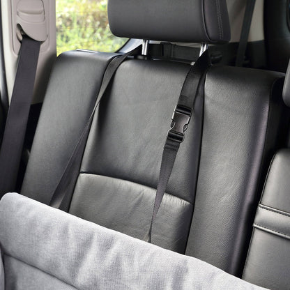 Car pet bed with side storage pockets