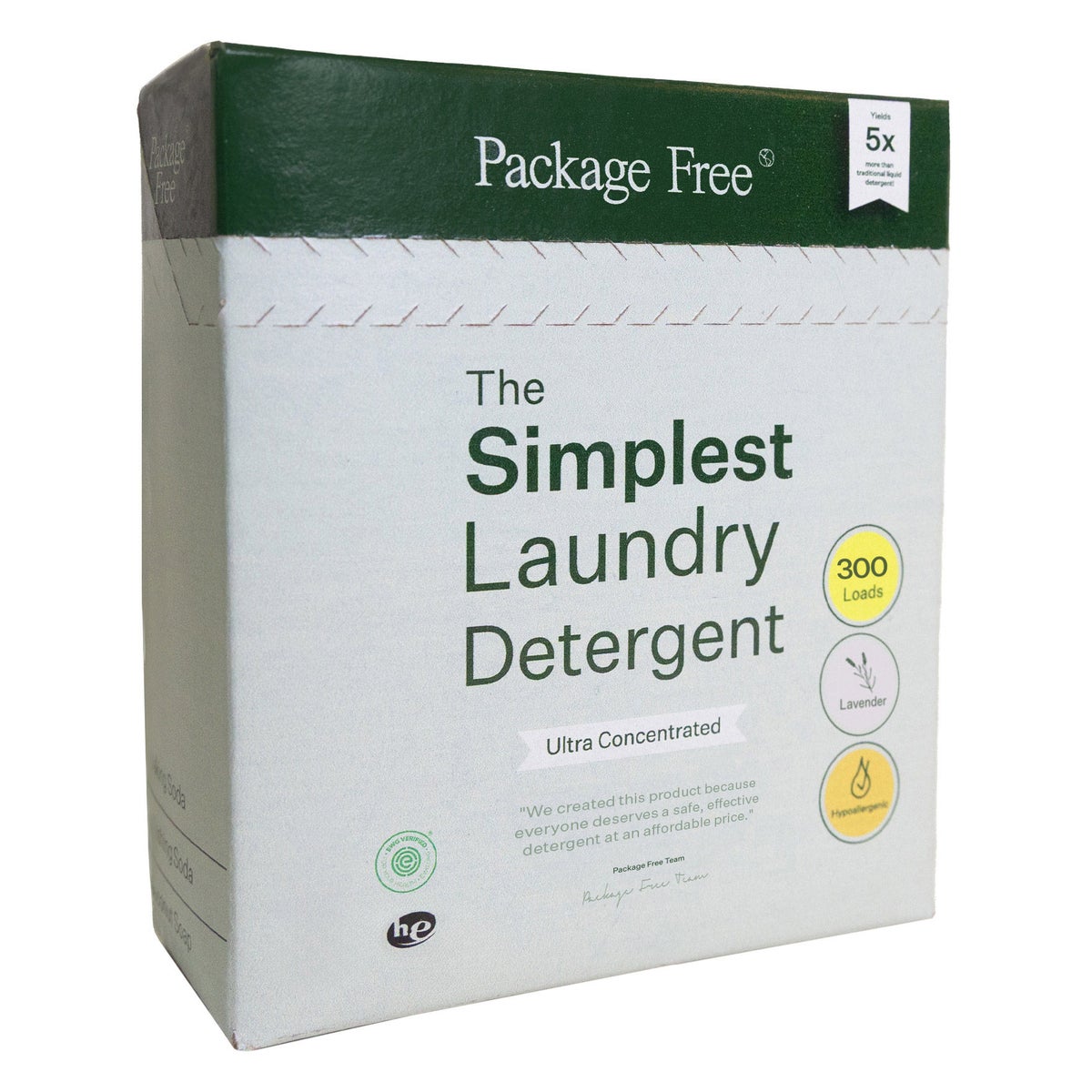 Package Free lavender powder laundry detergent 158 oz