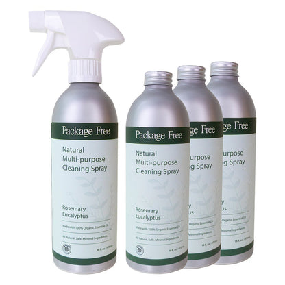 Package Free rosemary eucalyptus multi-purpose cleaning spray set