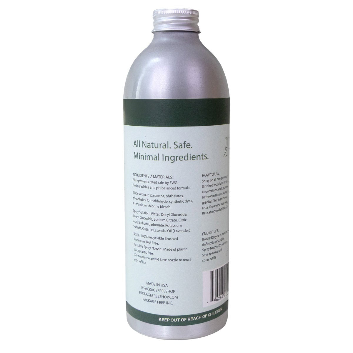 Package Free multi-purpose cleaner 16 fl oz spray and refills