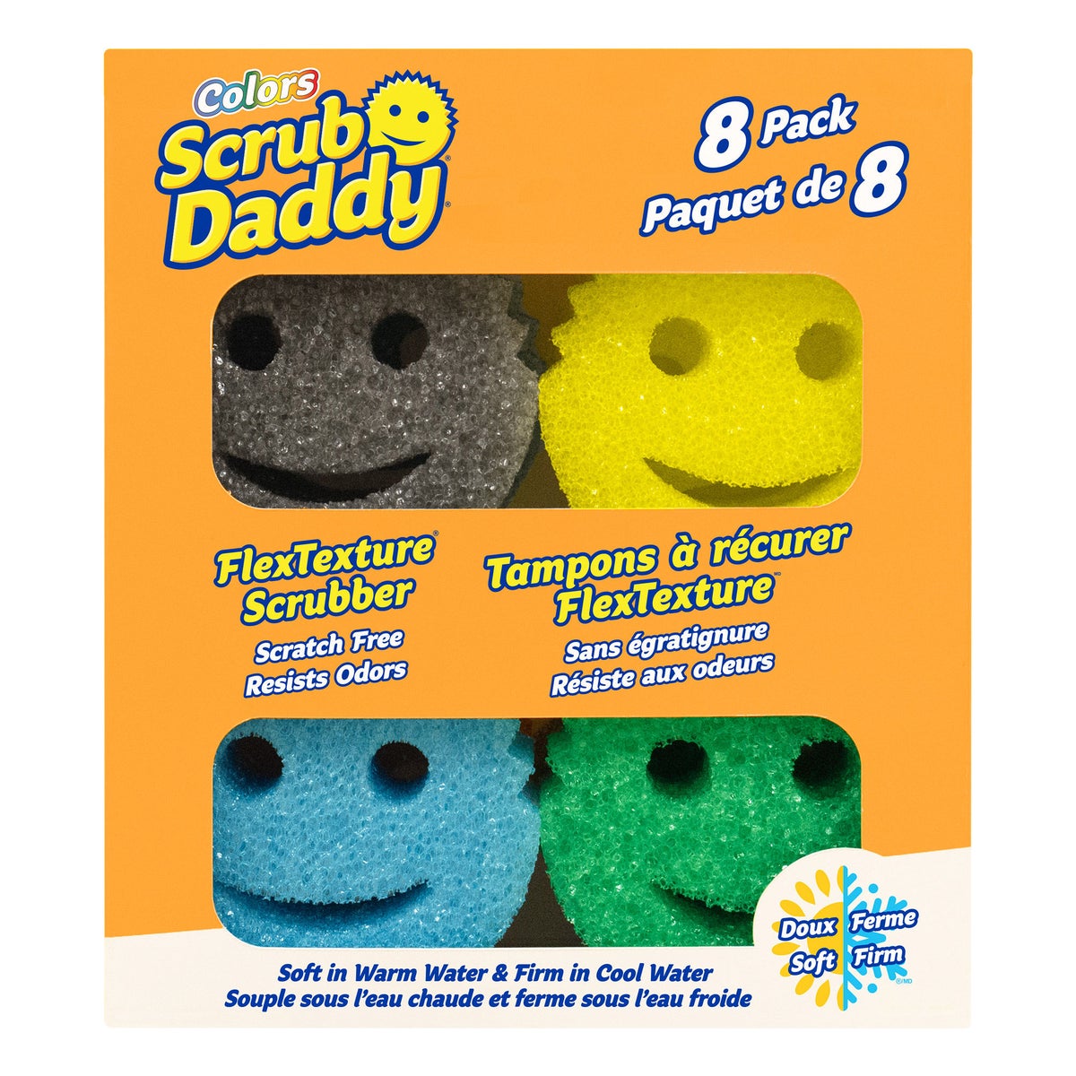 Scrub Daddy color variety sponges 8-count pack