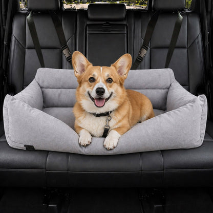 Petnology two-seater car pet bed for travel