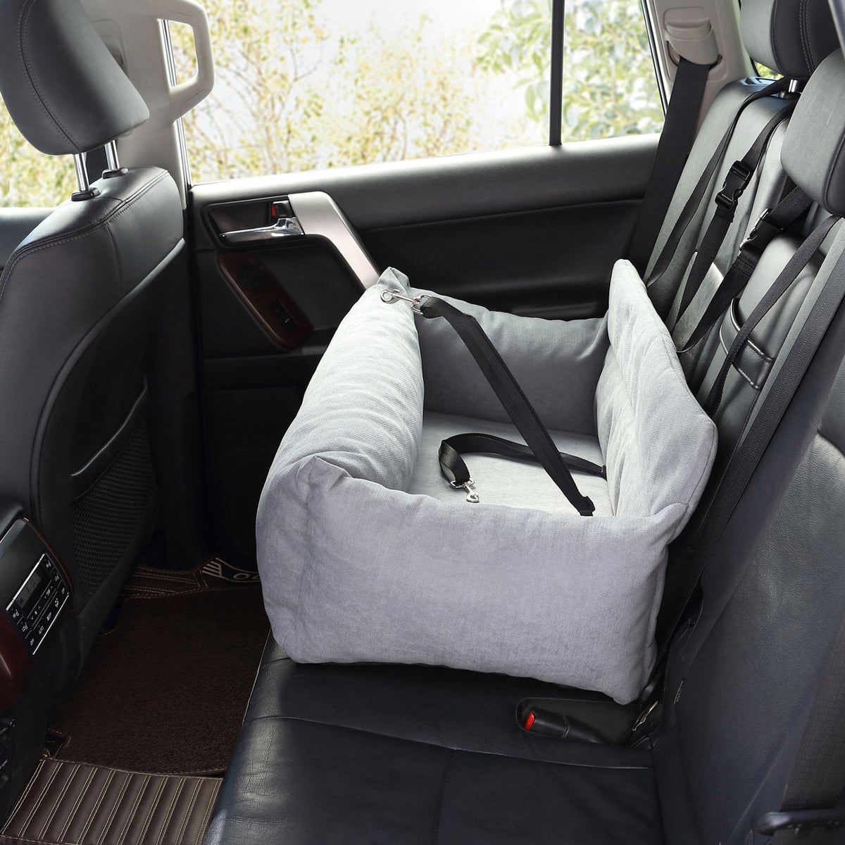 Petnology pet bed with headrest straps