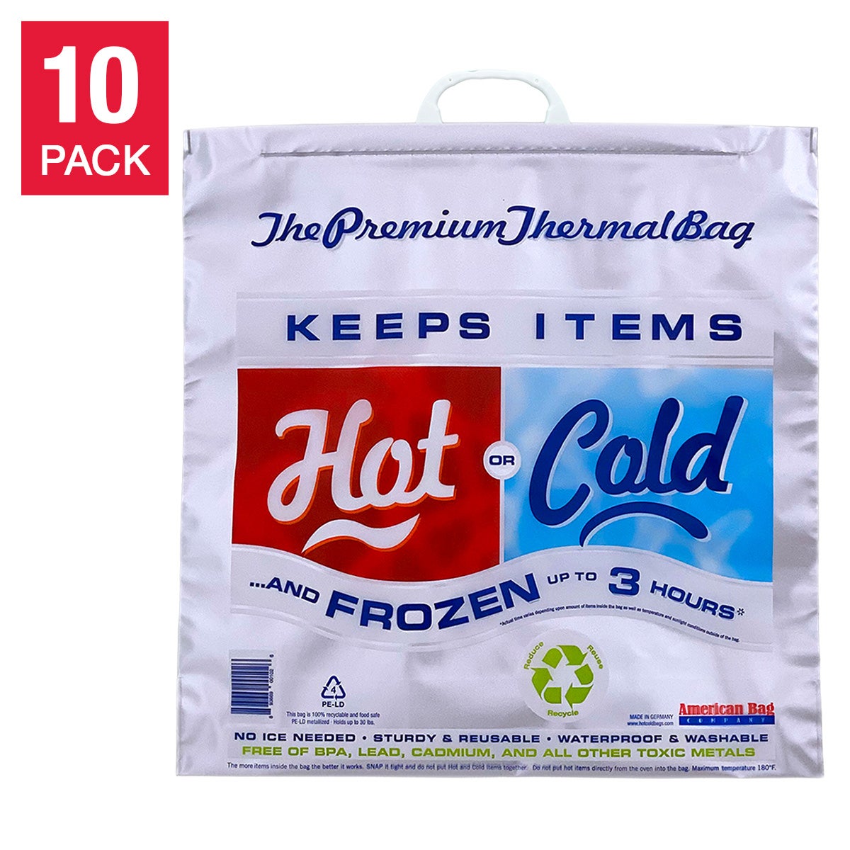 American Bag hot cold thermal bags 10-count