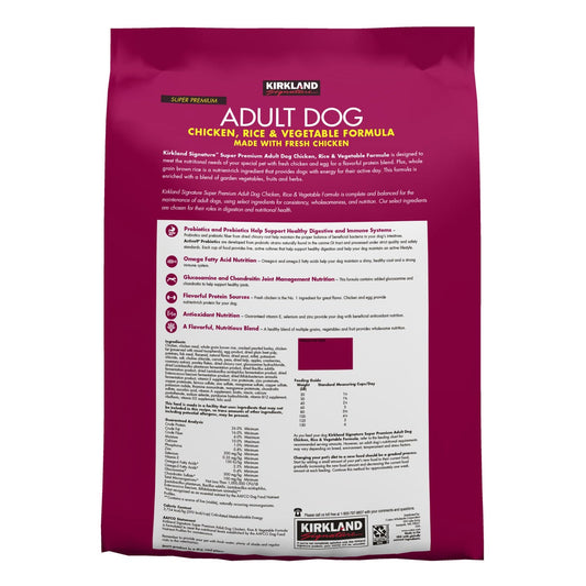 Kirkland Signature dog food bag for adult dogs