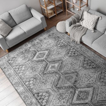 Apache Mills Theodora Gray chenille area rug 6 x 9