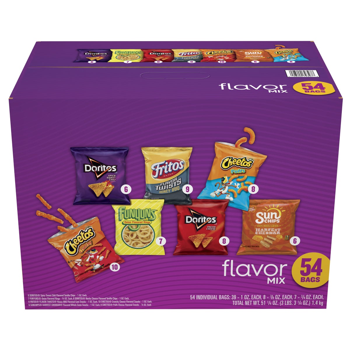 Frito Lay Flavor Mix 54-count variety snack pack
