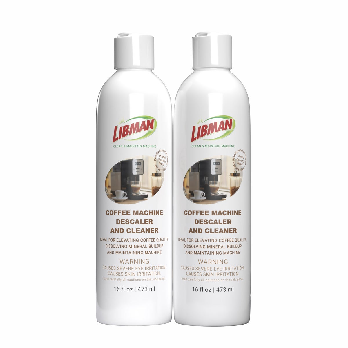 Libman coffee machine descaler and cleaner 2-count