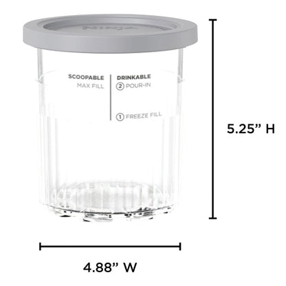 Compatible Ninja CREAMi XL Deluxe tubs