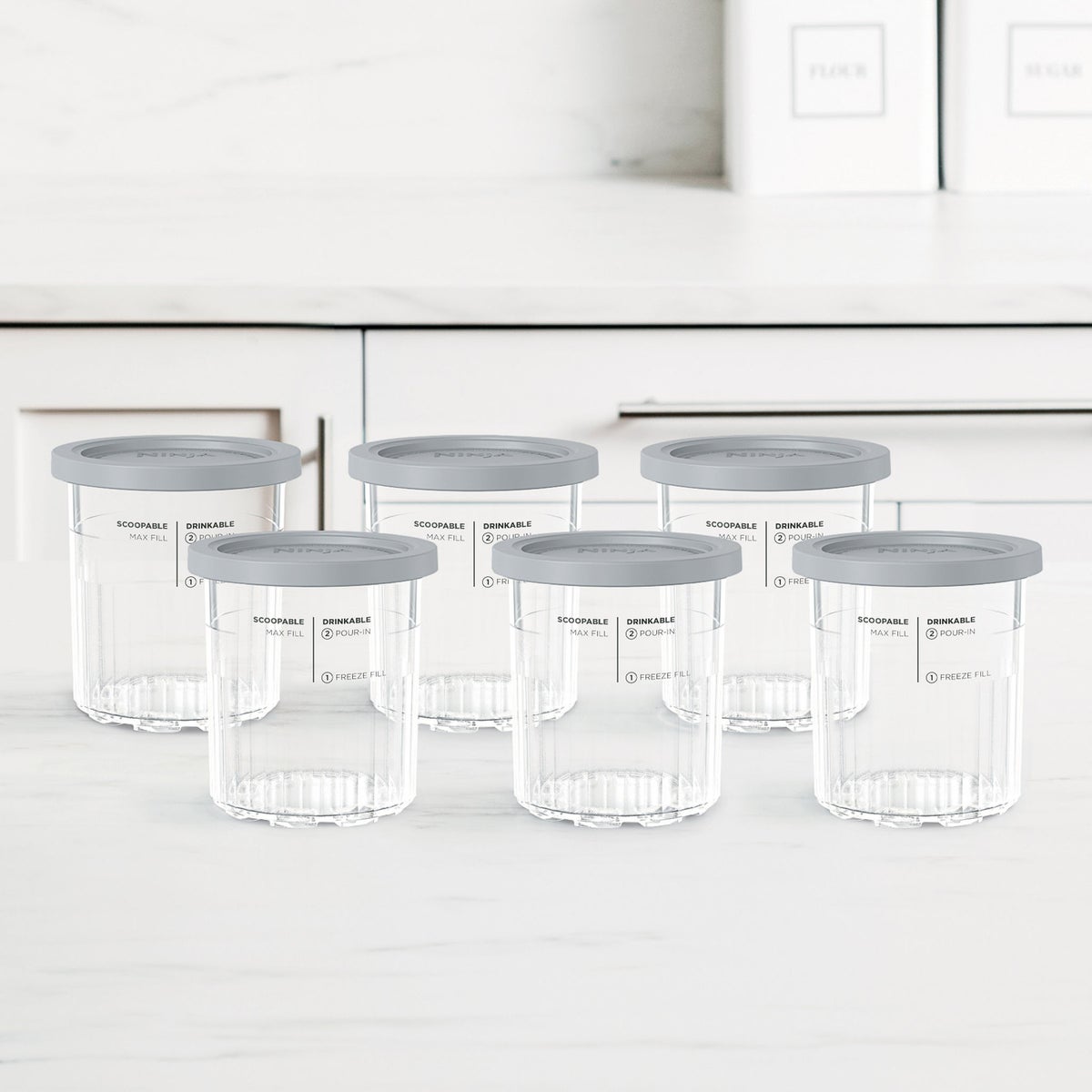 BPA-free Ninja CREAMi XL storage tubs