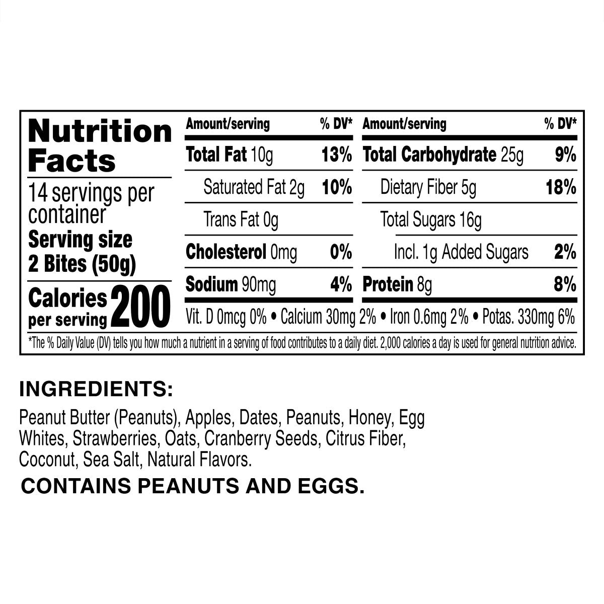 Chewy RXBAR protein bites with creamy peanut butter filling