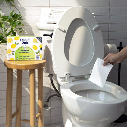 Cleancult biodegradable toilet bowl cleaner sheets