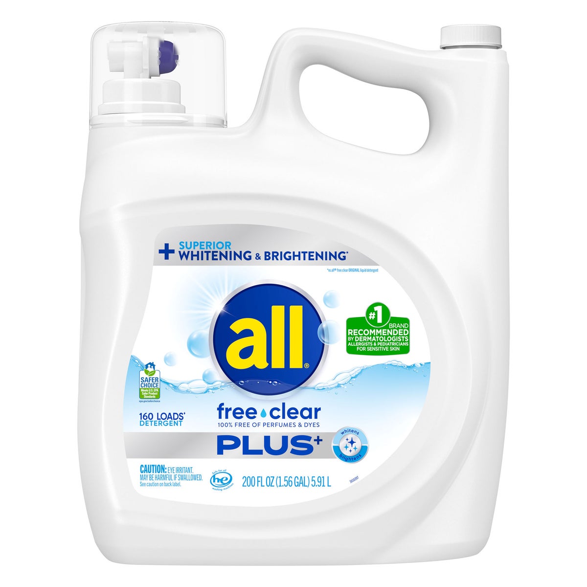 All Free & Clear Plus+ liquid laundry detergent 160 loads