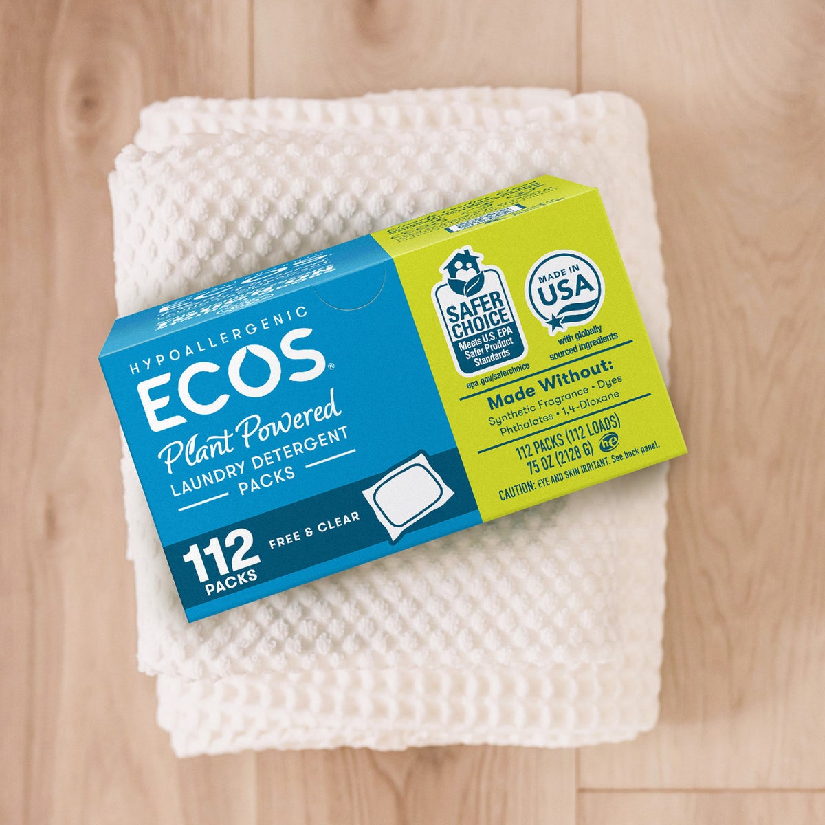 ECOS fragrance-free laundry packs in value size