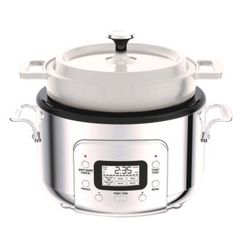 All-Clad 5 quart 6-in-1 digital slow cooker with cast iron pot
