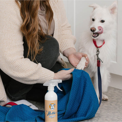 Dog towel included in Nellie's grooming bundle