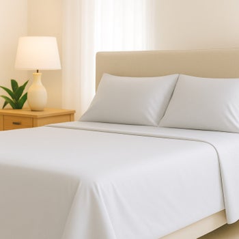 Cal King dark blue bamboo viscose bedding set
