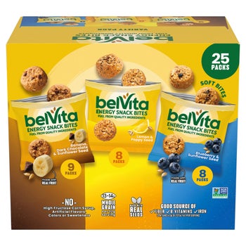 belVita Energy Snack Bites Variety Pack 25-count