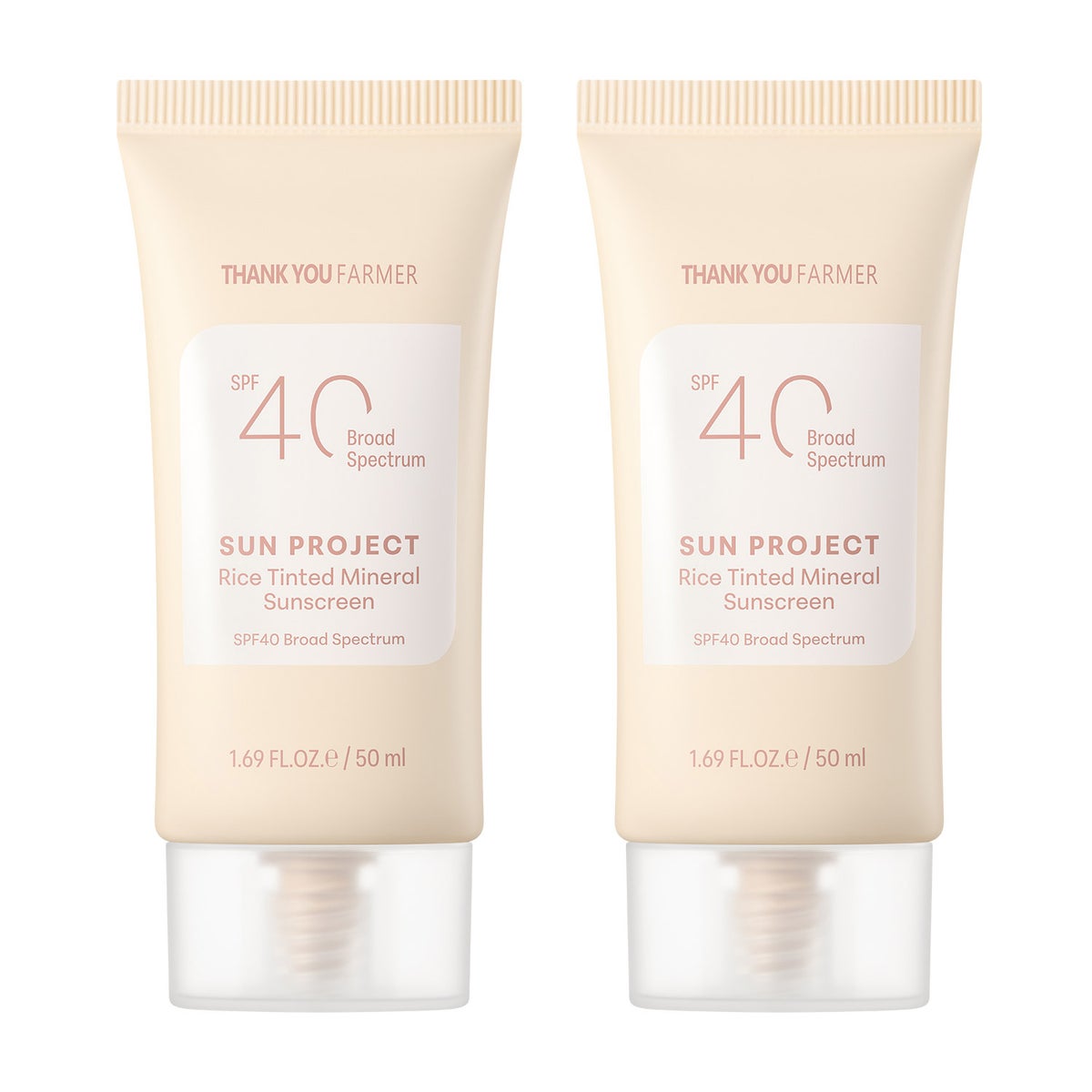 Thank You Farmer rice tinted mineral sunscreen SPF 40 2-pack