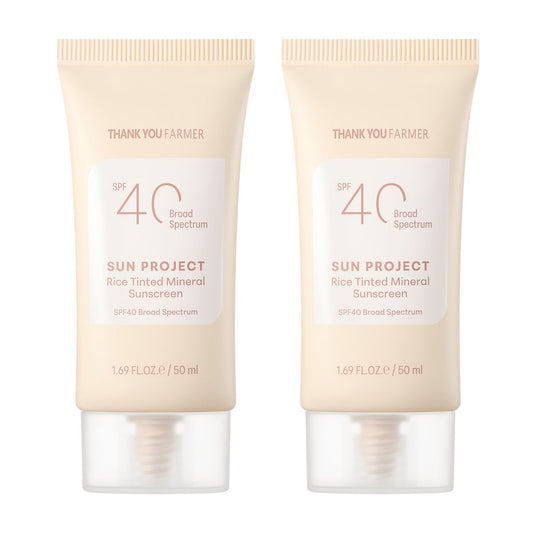 Thank You Farmer rice tinted mineral sunscreen SPF 40 2-pack