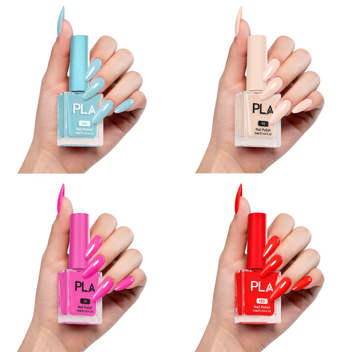 PLA Beauty vegan nail polish kit with nail files
