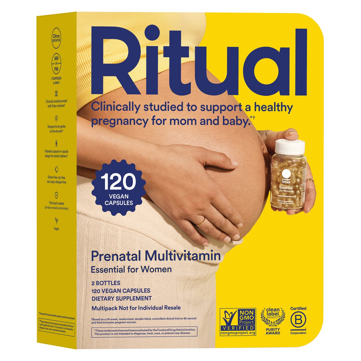 Ritual prenatal supplement with folate and choline