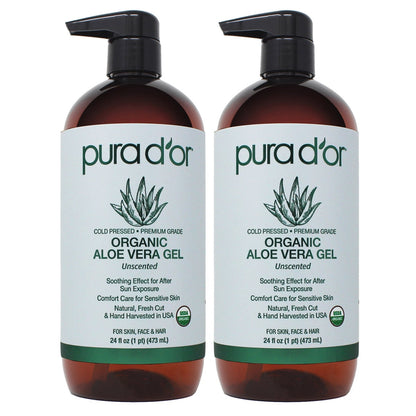 pura d'or organic aloe vera gel 2-pack