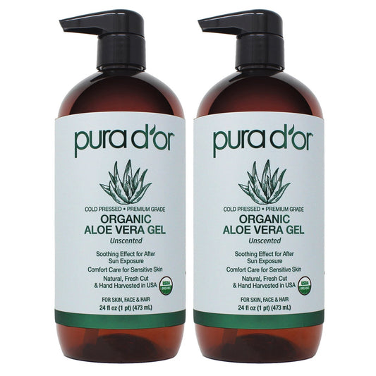 pura d'or organic aloe vera gel 2-pack