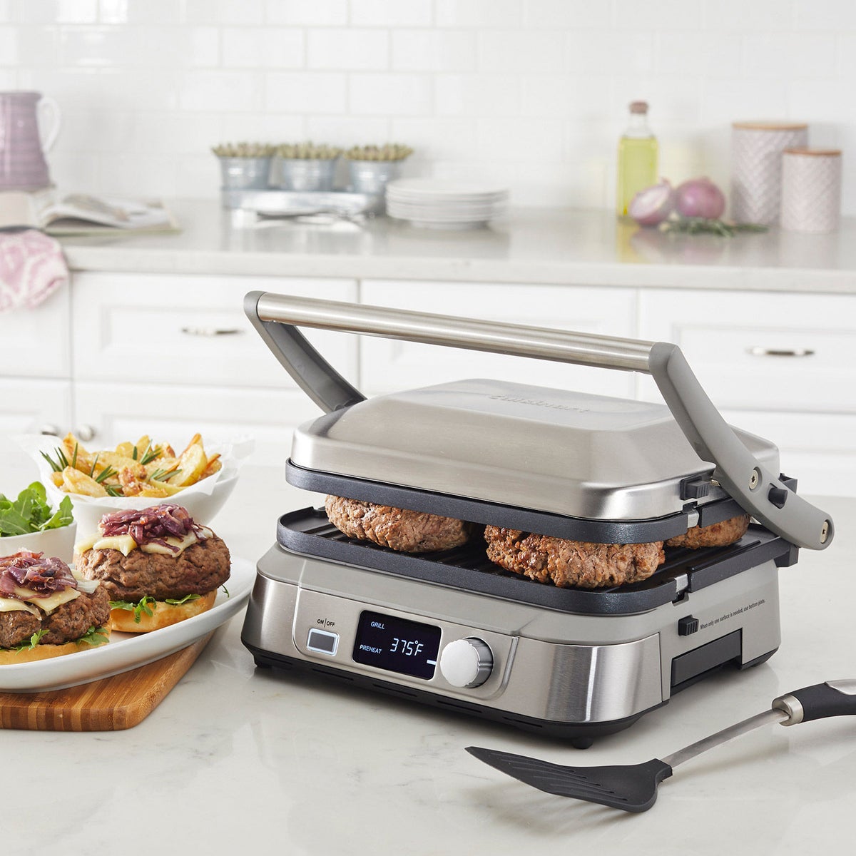 Cuisinart 5-in-1 griddler cooking surface close-up