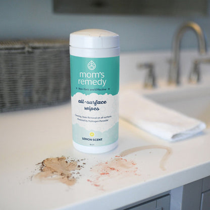 MomRemedy lemon wipes for household cleaning