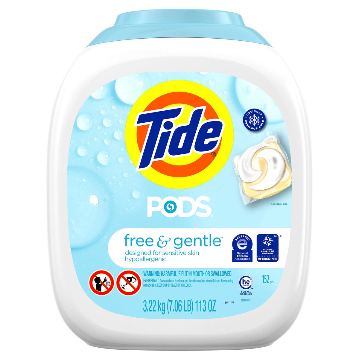 Tide Free & Gentle laundry detergent pods 152 count