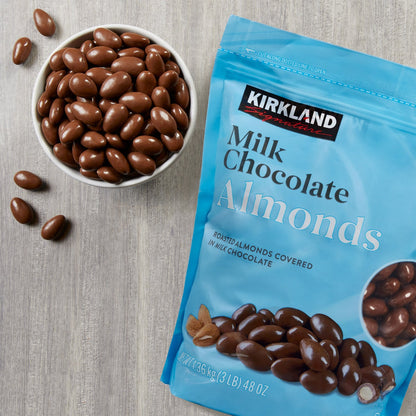 Kirkland Signature chocolate covered almonds snack bag
