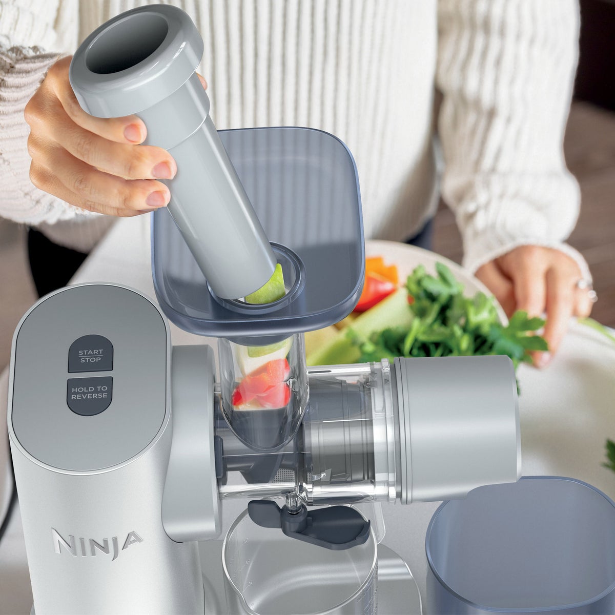 Ninja NeverClog juicer side view