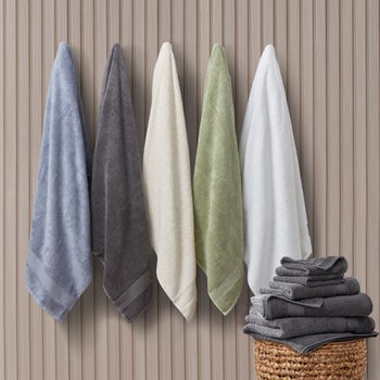 Light green Purely Organic 6-piece organic cotton towel set