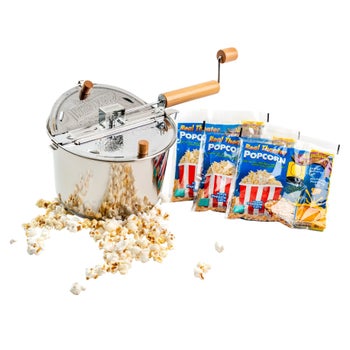 Whirley Pop stainless steel popcorn popper with 3 popping kits